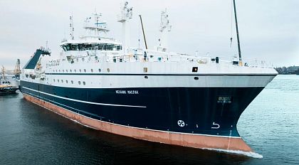 俄罗斯渔业公司的第二艘“梅哈尼克·马斯拉克”号俄罗斯超级拖网渔船的工厂航行试验已经成功完成