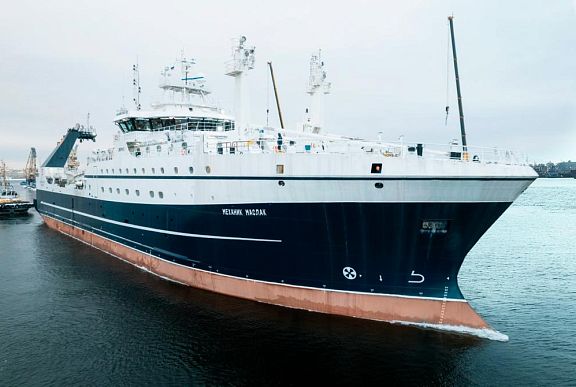 俄罗斯渔业公司的第二艘“梅哈尼克·马斯拉克”号俄罗斯超级拖网渔船的工厂航行试验已经成功完成